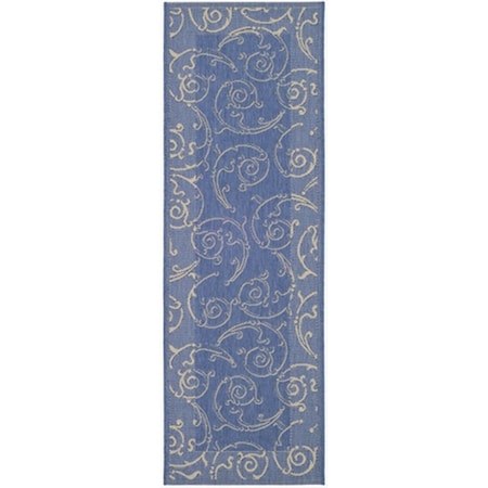 Safavieh 2 Ft. - 4 In. X 6 Ft. - 7 In. Runner- Indoor - Outdoor Courtyard Terracotta Natural Machine Made Rug CY2665-3103-27
